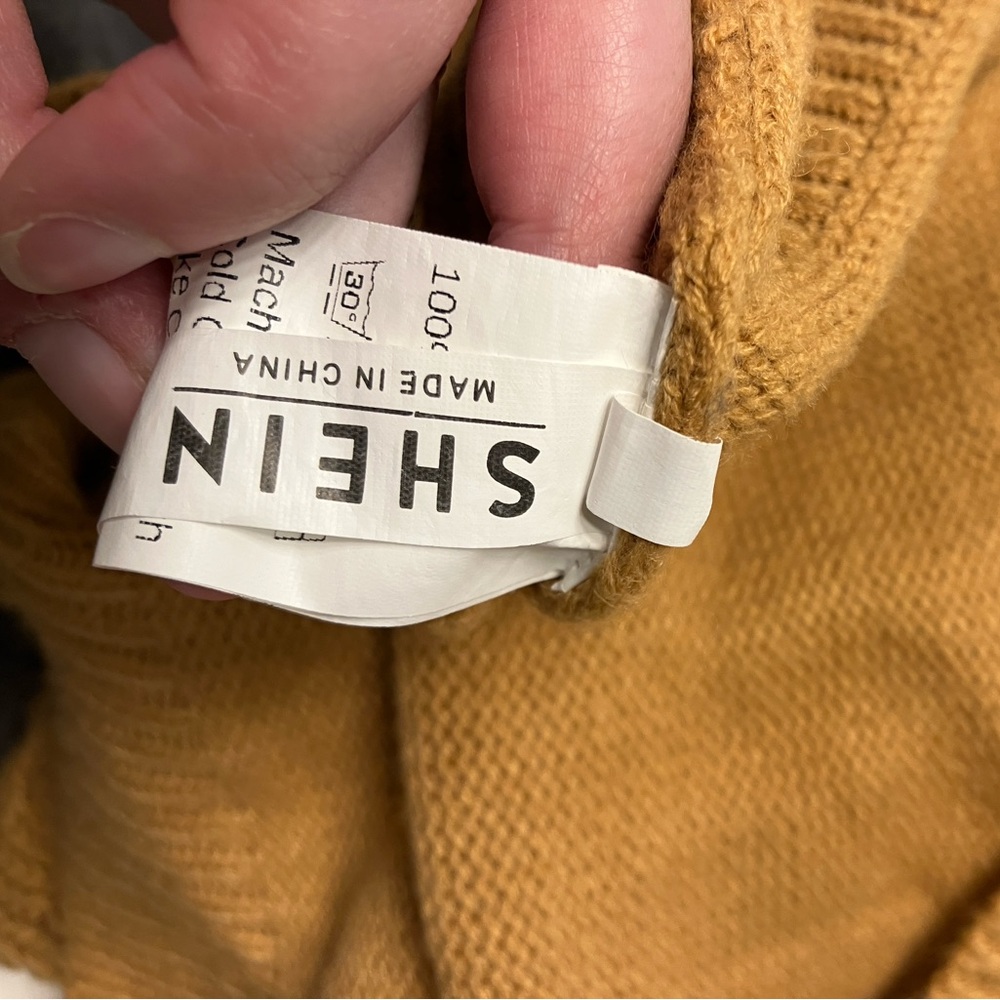 SHEIN Warm Amber Knit Sweater - Picture 3 of 4